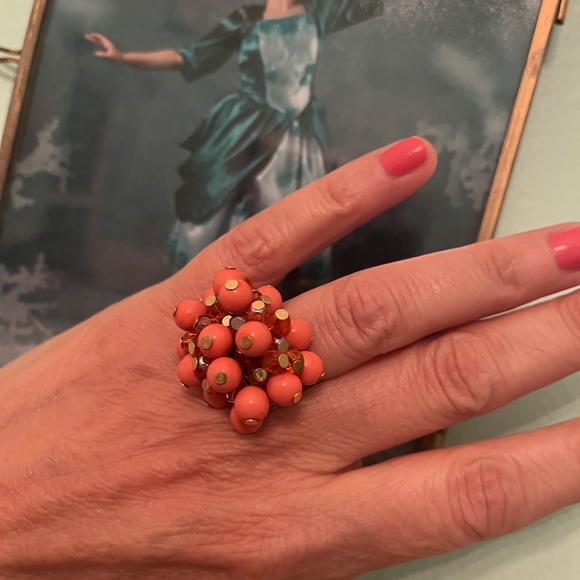 Nordstrom "Bubble ring in Gold and Tangerine" - Picture 3 of 5